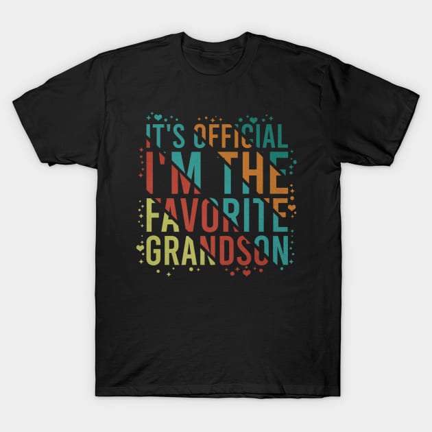 It's Official I'm The Favorite Grandson T-Shirt by rhazi mode plagget